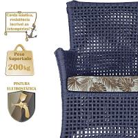 2 Sofás E Mesa Igapó Alumínio Fendi Corda Náutica E6 Trama Azul