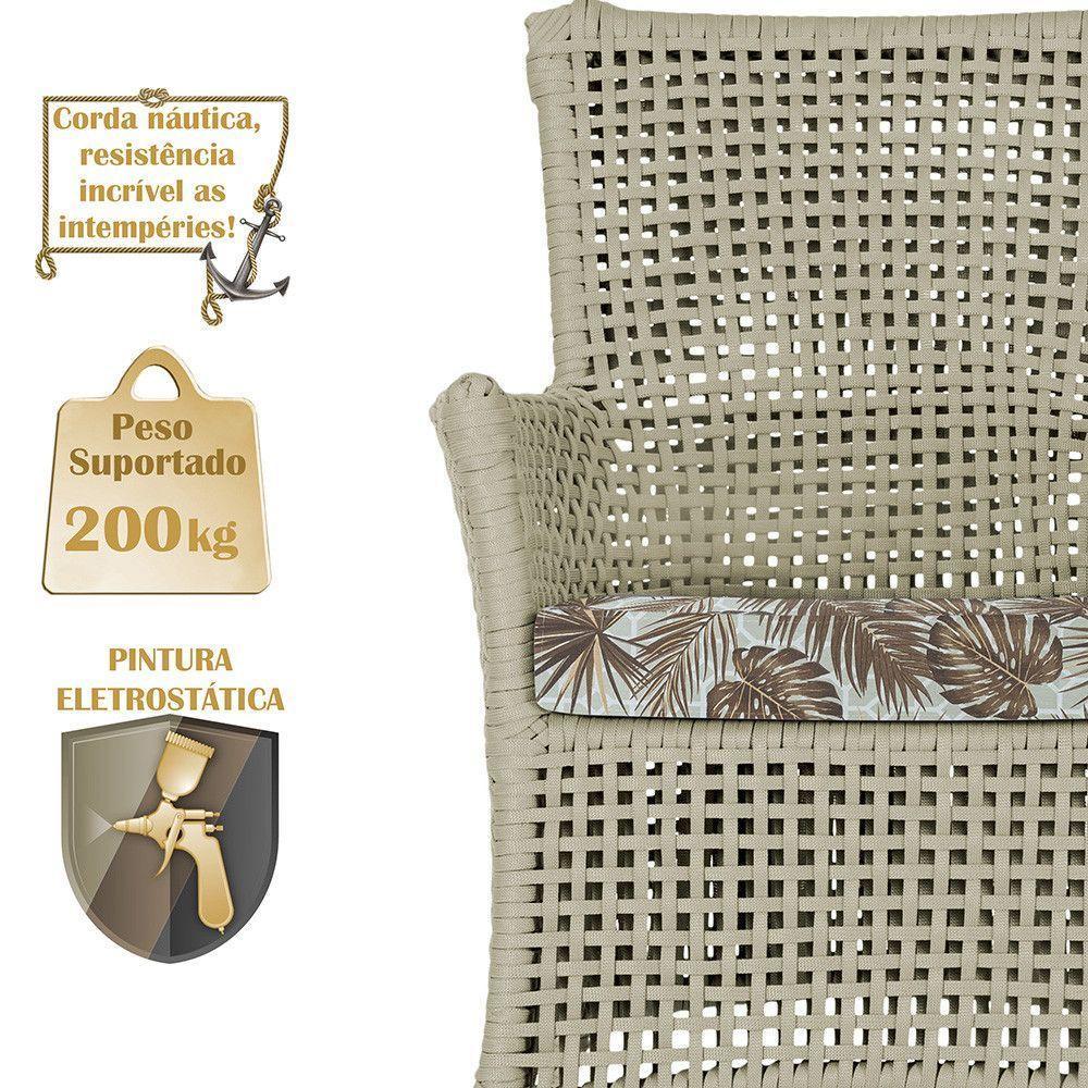 2 Sofás E Mesa Igapó Alumínio Fendi Corda Náutica E6 Trama Rami - 4