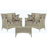 2 Sofás E Mesa Igapó Alumínio Fendi Corda Náutica E6 Trama Rami - 1