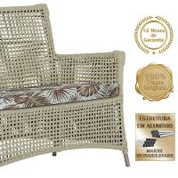 2 Sofás E Mesa Igapó Alumínio Fendi Corda Náutica E6 Trama Rami - 5