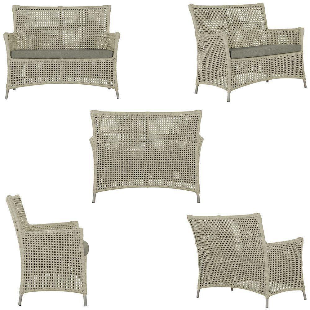 2 Sofás E Mesa Igapó Alumínio Fendi Corda Náutica E8 Trama Rami - 6