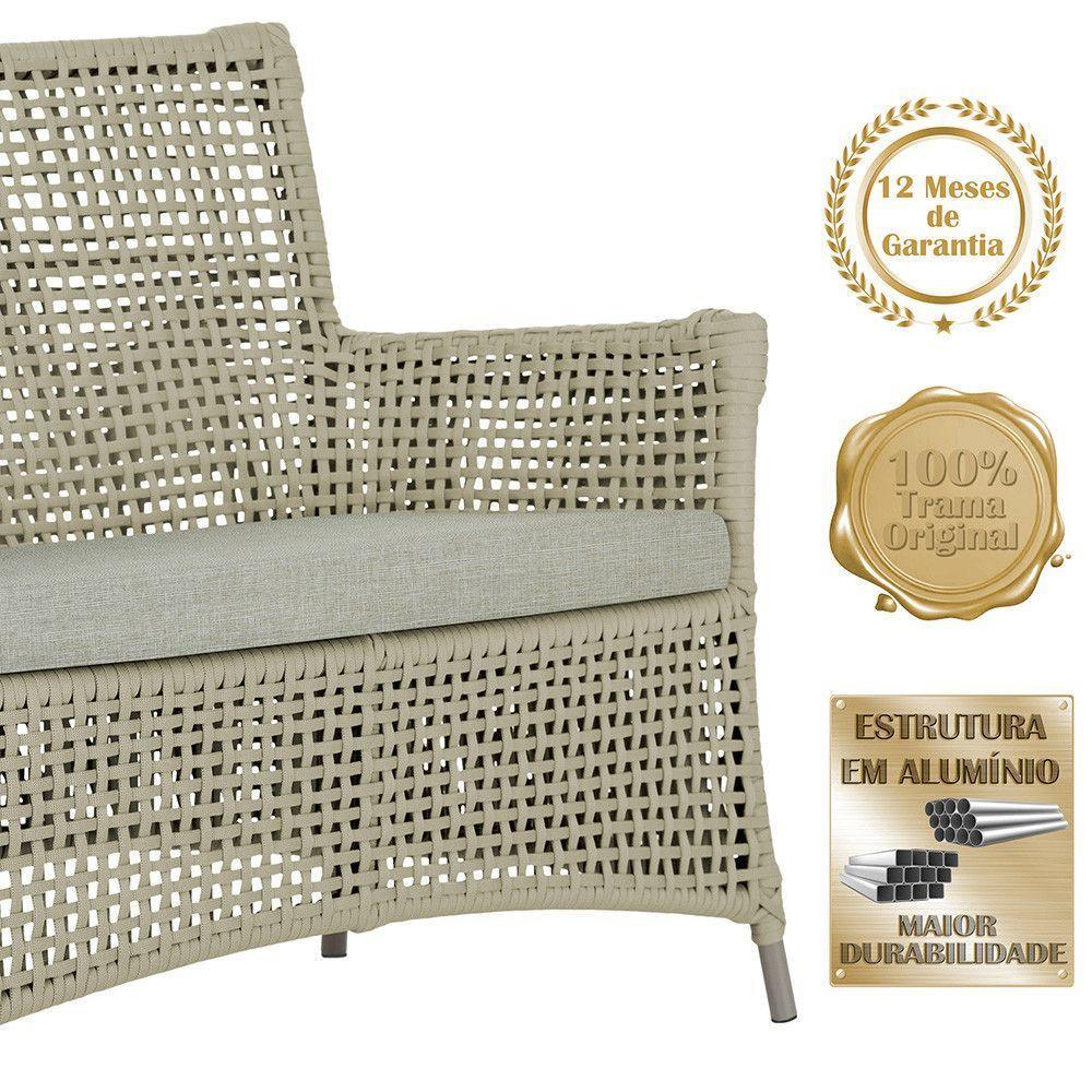 2 Sofás E Mesa Igapó Alumínio Fendi Corda Náutica E3 Trama Rami - 4