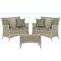 2 Sofás E Mesa Igapó Alumínio Fendi Corda Náutica E5 Trama Rami - 1