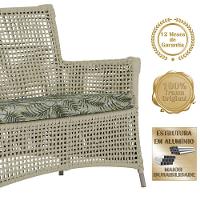 2 Sofás E Mesa Igapó Alumínio Fendi Corda Náutica E5 Trama Rami - 5