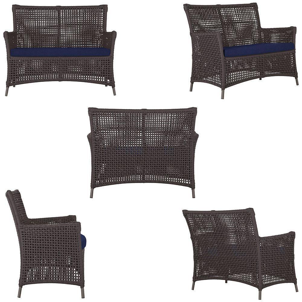 2 Sofás E Mesa Igapó Alumínio Marrom Corda Náutica E10 Trama Marrom - 4