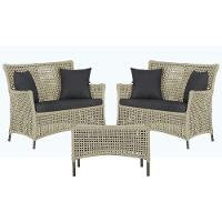 2 Sofás E Mesa Igapó Alumínio Marrom Corda Náutica E11 Trama Rami - 1