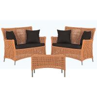 2 Sofás E Mesa Igapó Alumínio Fendi Corda Náutica E9 Trama Terra Cota - 1