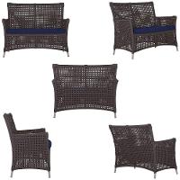 2 Sofás E Mesa Igapó Alumínio Fendi Corda Náutica E10 Trama Marrom - 7