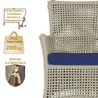 2 Sofás E Mesa Igapó Alumínio Fendi Corda Náutica E10 Trama Rami