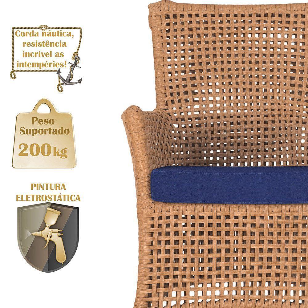 2 Sofás E Mesa Igapó Alumínio Fendi Corda Náutica E10 Trama Terra Cota - 4