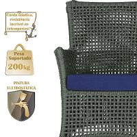 2 Sofás E Mesa Igapó Alumínio Fendi Corda Náutica E10 Trama Verde - 3