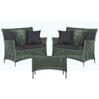 2 Sofás E Mesa Igapó Alumínio Fendi Corda Náutica E11 Trama Verde - 1