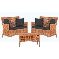 2 Sofás E Mesa Igapó Alumínio Fendi Corda Náutica E11 Trama Terra Cota - 1