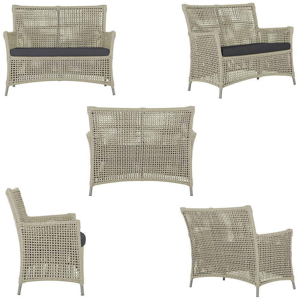 2 Sofás E Mesa Igapó Alumínio Fendi Corda Náutica E11 Trama Rami - 3