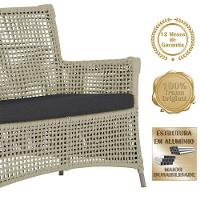 2 Sofás E Mesa Igapó Alumínio Fendi Corda Náutica E11 Trama Rami - 5