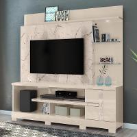Estante Home Theater Alan Calacata Off White Para Tv Até 55 Com Pés - Madetec Calacata Off White - 4