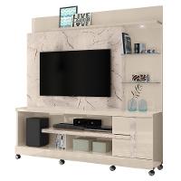 Estante Home Theater Alan Calacata Off White Para Tv Até 55 Com Rodízios - Madetec Calacata Off White - 1