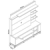 Estante Home Theater Alan Calacata Off White Para Tv Até 55 Com Rodízios - Madetec Calacata Off White - 2