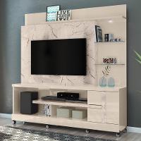 Estante Home Theater Alan Calacata Off White Para Tv Até 55 Com Rodízios - Madetec Calacata Off White - 4