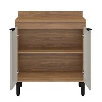 Balcão Firenze 2 Portas 80cm Amêndola Nude Prime Com Tampo Mdp - Demóbile Amêndola Nude Prime - 3