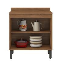 Balcão Firenze 2 Portas 80cm Amêndola Nude Prime Com Tampo Mdp - Demóbile Amêndola Nude Prime - 4