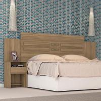 Cabeceira Cama Casal Extensível Triunfo Com 2 Mesas De Cabeceira Amêndola - Demóbile Amêndola - 4