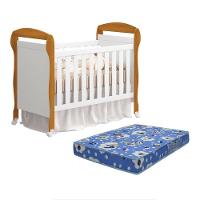 Berço Americano Danny Branco Savana Com Colchão D18 - Reller Móveis Branco Savana - 1