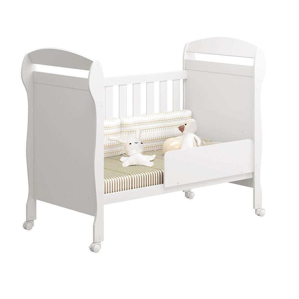 Berço Americano Danny Branco Fosco Com Colchão D18 - Reller Móveis Branco Fosco - 2