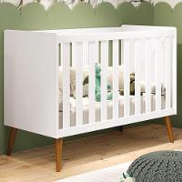 Berço Americano Isis Branco Com Colchão Baby Physical - Reller Móveis Branco - 6