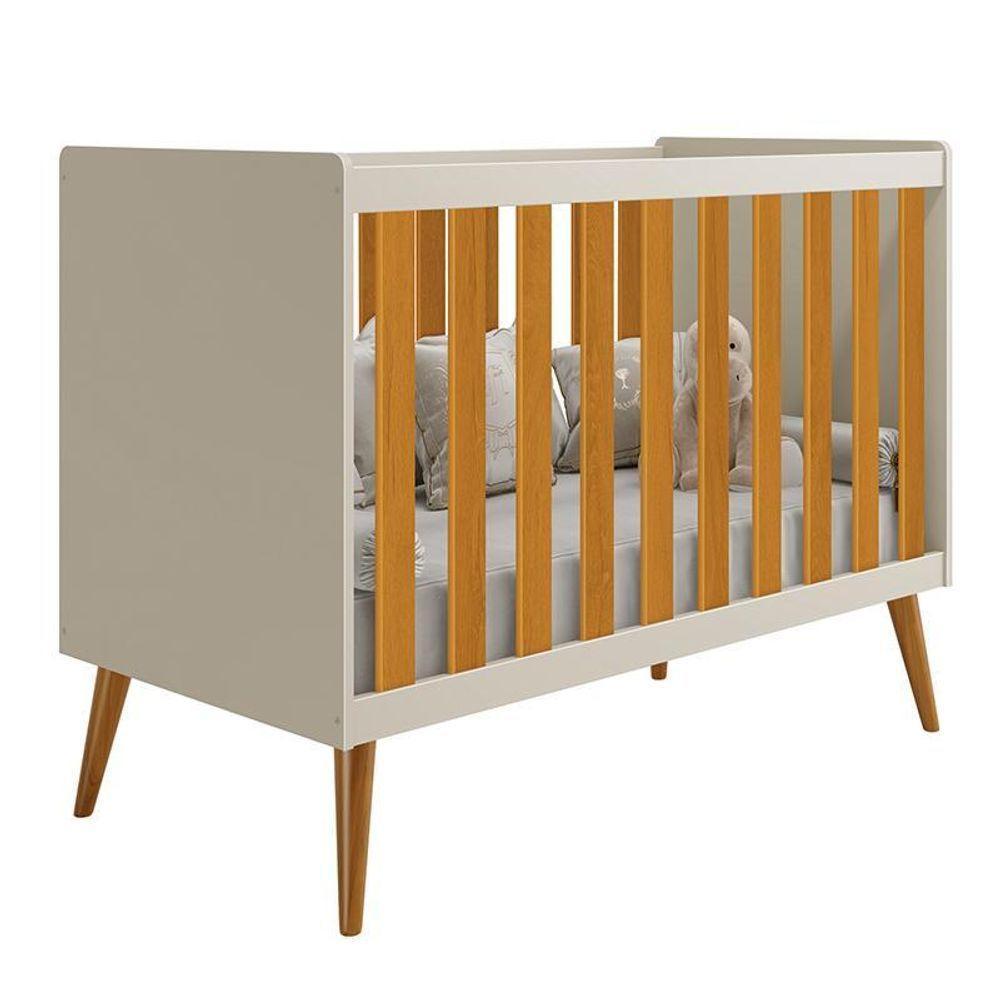 Berço Americano Isis Areia Savana Com Colchão Supreme - Reller Móveis Areia Savana - 5