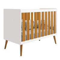 Berço Americano Isis Branco Savana Com Colchão Baby Physical - Reller Móveis Branco Savana - 5