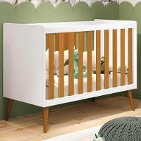 Berço Americano Isis Branco Savana Com Colchão Baby Physical - Reller Móveis Branco Savana - 6