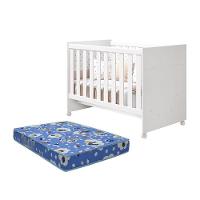 Berço Americano Katatau Branco Brilho Com Colchão D18 - Reller Móveis Branco Brilho - 1