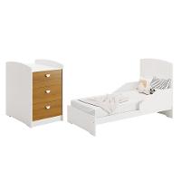 Berço Americano Multifuncional Atlanta Branco Fosco Savana Com Colchão Supreme - Reller Móveis Branco Fosco Savana - 7