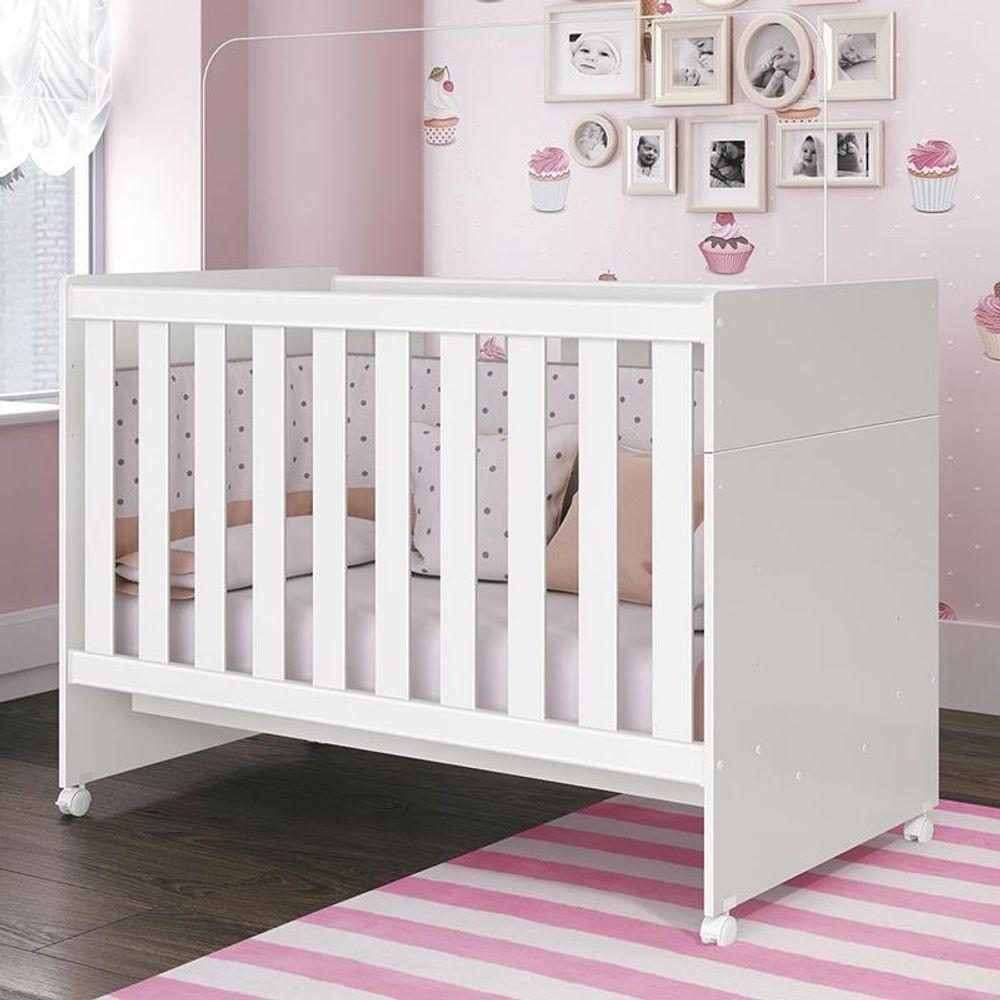 Berço Americano Katatau Branco Fosco Com Colchão D18 - Reller Móveis Branco Fosco - 6