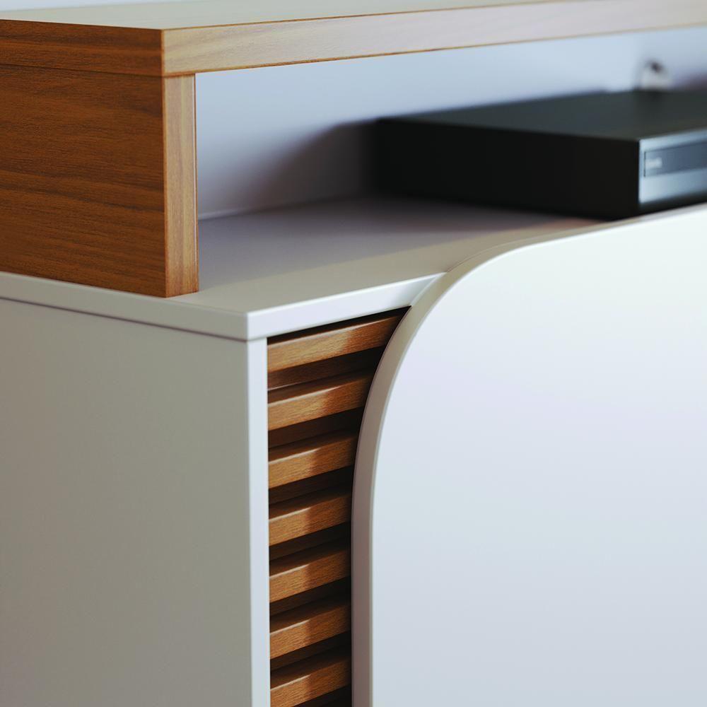 Estante Home Jurerê 1.8 Off White Matte Freijó Para Tv Até 75 - Colibri Off White Matte Freijó - 6