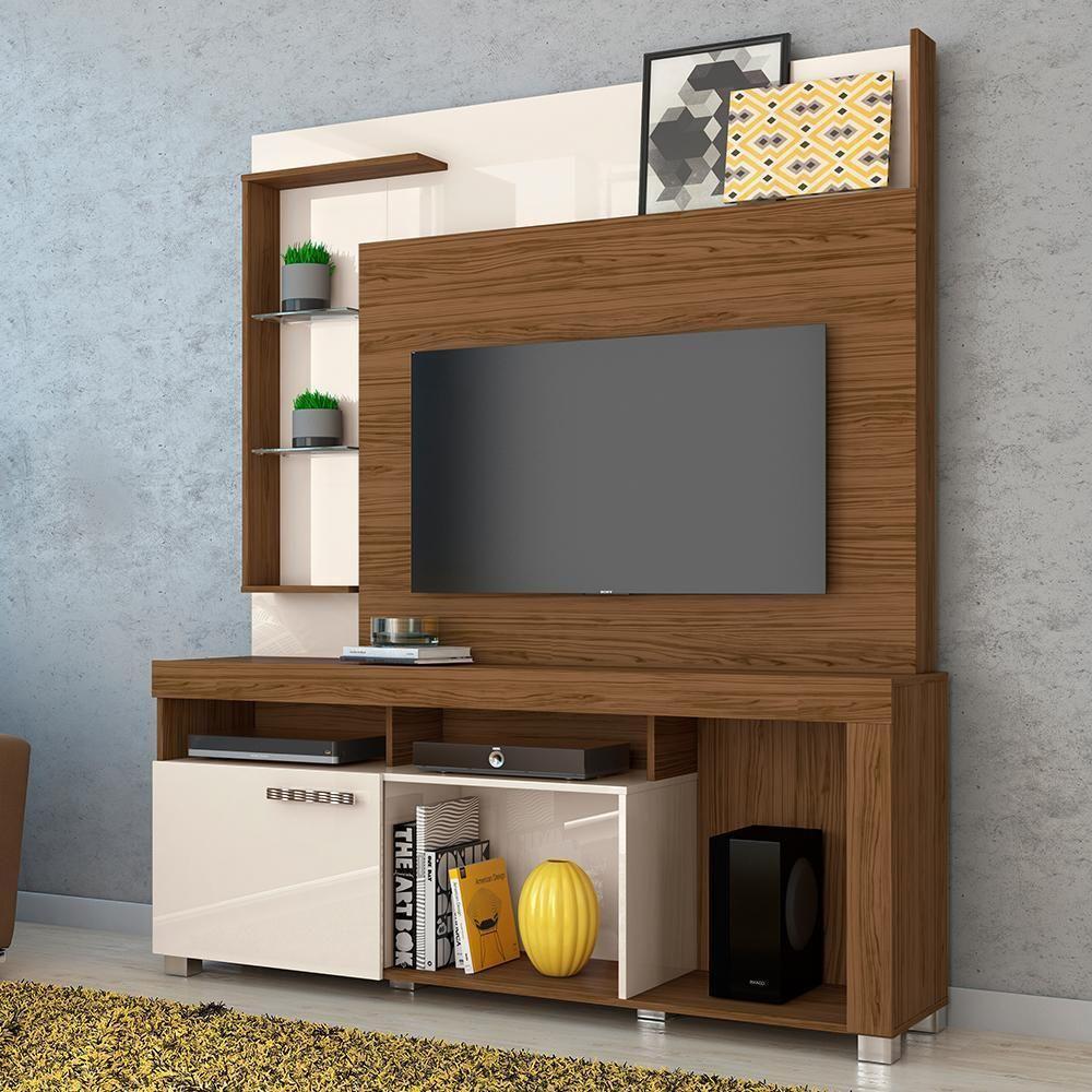 Estante Home Theater ícaro Naturale Off White Para Tv Até 50 - Madetec Naturale Off White - 5