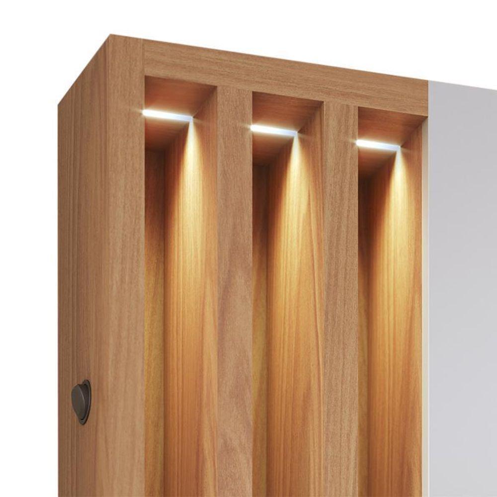 Estante Home Theater Humaitá Off White Matte Freijó Para Tv De 75 - Colibri Off White Matte Freijó - 4