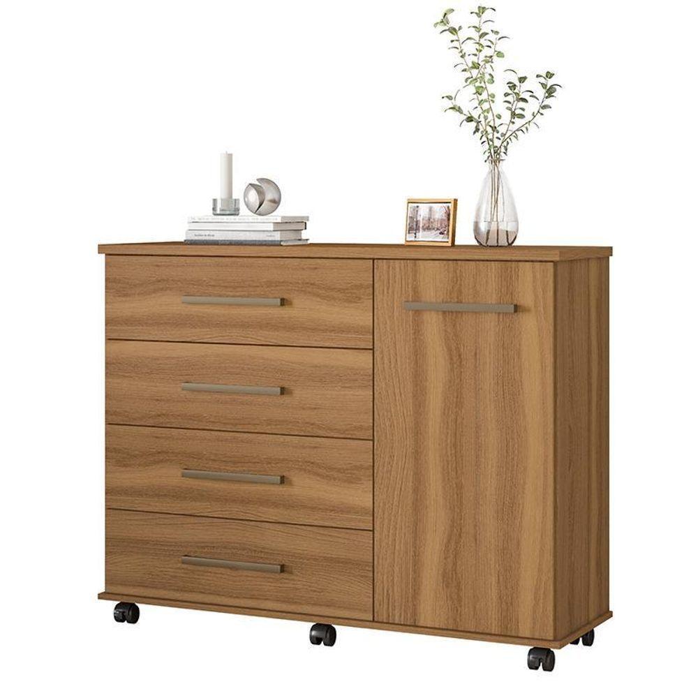 Cômoda Flora 1 Porta E 4 Gavetas Amêndola - Demóbile Amêndola - 1