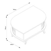 Mesa De Centro Indianápolis Cinamomo Off White - Madetec Cinamomo Off White - 2