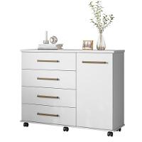 Cômoda Flora 1 Porta E 4 Gavetas Branco - Demóbile Branco - 1