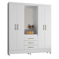 Guarda Roupa Capelinha Pérsia 4 Portas Flex Branco Com Espelho - Demóbile Branco - 1