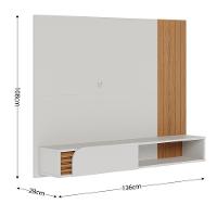 Home Suspenso Jurerê 1.36 Off White Matte Freijó Para Tv Até 65 - Colibri Off White Matte Freijó - 2