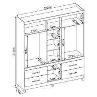 Guarda Roupa Casal Guarujá 6 Portas E 4 Gavetas Amêndola Off White Com Espelho - Demóbile Amêndola Off White - 2