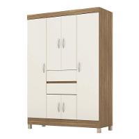 Guarda Roupa Casal Ecom Ii 6 Portas E 2 Gavetas Amêndola Off White - Demóbile Amêndola Off White - 1