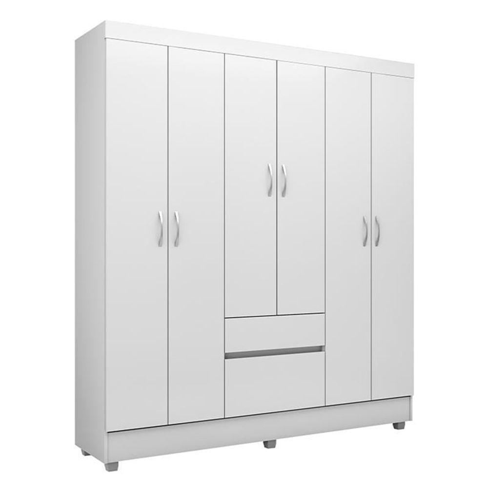 Guarda Roupa Casal Flash Ii 6 Portas E 2 Gavetas Flex Branco - Demóbile Branco - 1