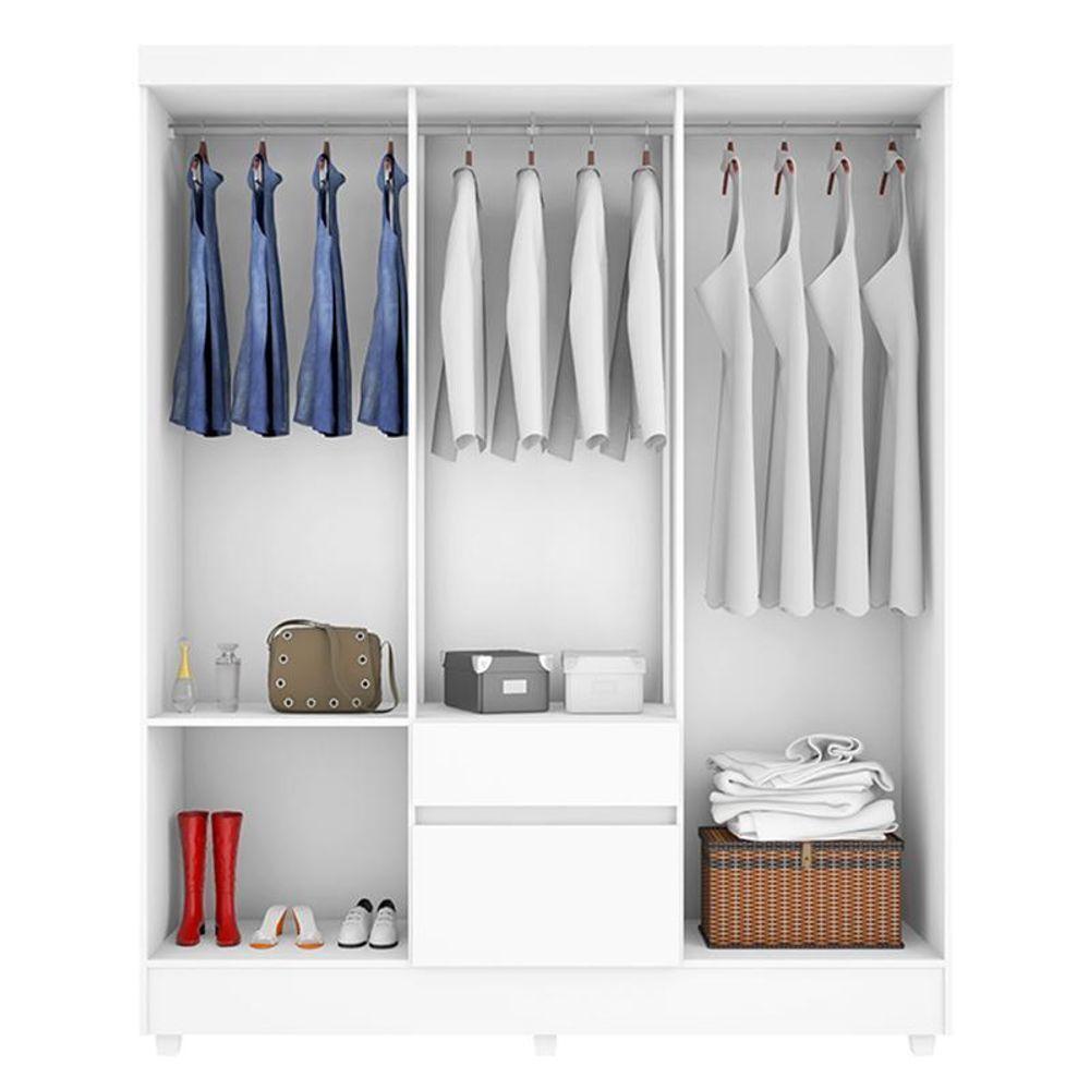 Guarda Roupa Casal Flash Ii 6 Portas E 2 Gavetas Flex Branco - Demóbile Branco - 4