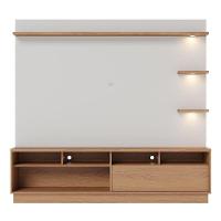 Estante Home Theater Campeche Freijó Off White Matte Para Tv De 70 - Colibri Freijó Off White Matte - 5
