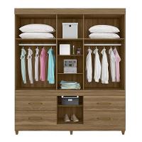 Guarda Roupa Casal Guarujá 6 Portas E 4 Gavetas Amêndola Com Espelho - Demóbile Amêndola - 3