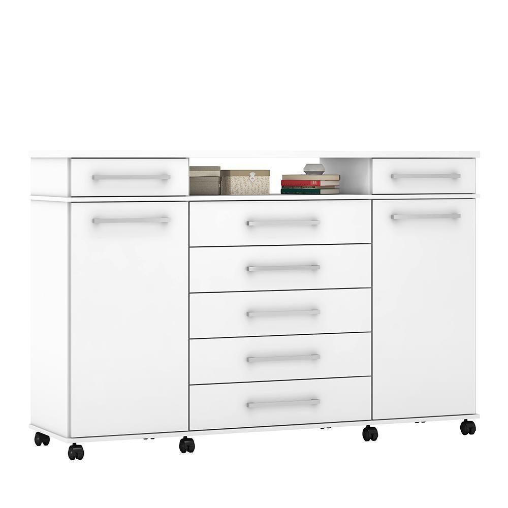 Cômoda London 2 Portas E 7 Gavetas Branco - Demóbile Branco - 1